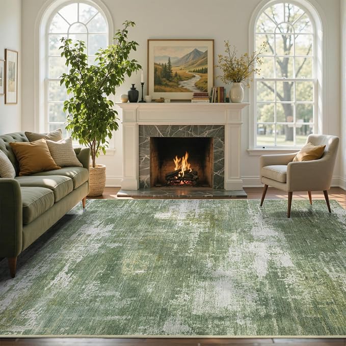5x7 Ft Area Rugs for Living Room, Soft Non-Slip Washable Rugs Modern Abstract - Image 2