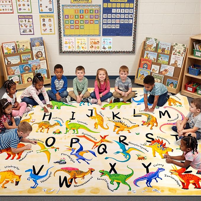 6x9 ABC Classroom Rug for Kids Playroom, Alphabet Rug by Unknown