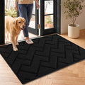 hicorfe Door Mat Indoor Entrance, TPR Backing Dirt Trapper Front Door Mat by Hicorfe
