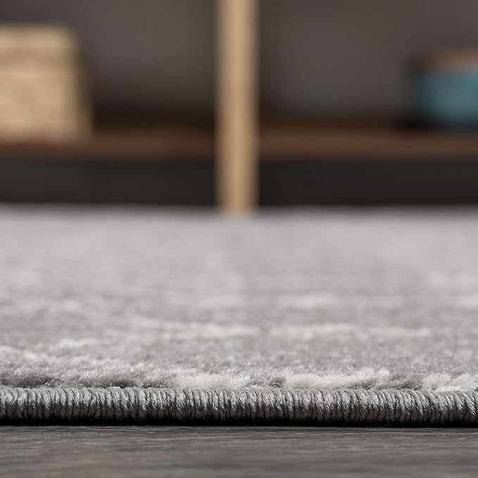 JONATHAN Y Boho Vintage Diamond Gray/Ivory Round Area Rug 3 ft, Moroccan Hype - Image 6