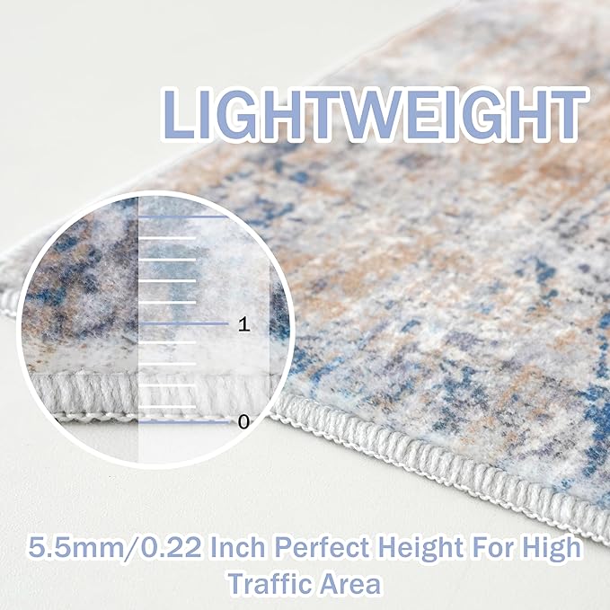 IOHOUZE Abstract Runner Rug 3x20 Ft Extra Long Washable Runners - Image 6