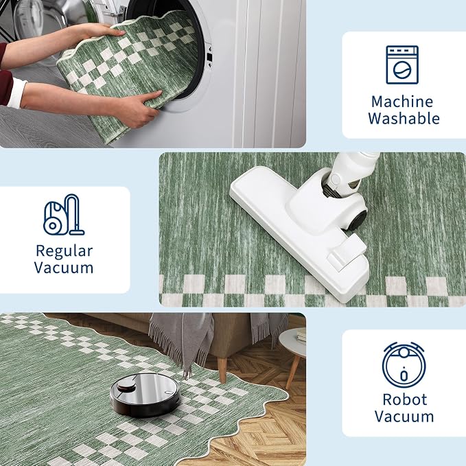 Rug Runners for Hallways 2x8 Washable Kitchen Runner Rug Non Slip Low Pile - Image 7