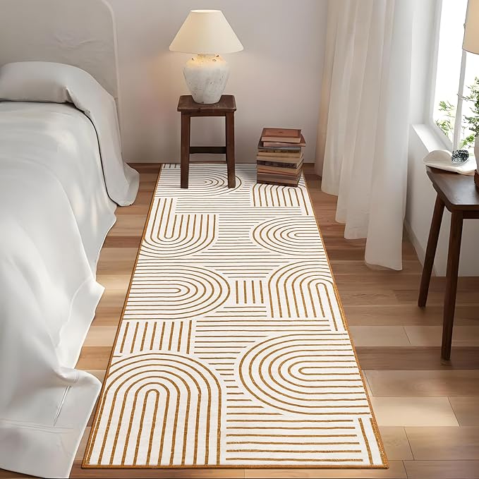 ROYHOME Modern Rug 2x6 Runners for Hallways, Abstract Kitchen Runner Rugs Non - Image 3