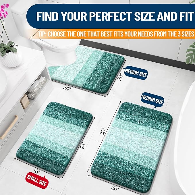 OLANLY Large Bathroom Rugs Mat 45x27, Extra Soft Absorbent Microfiber Bath Rugs - Image 2