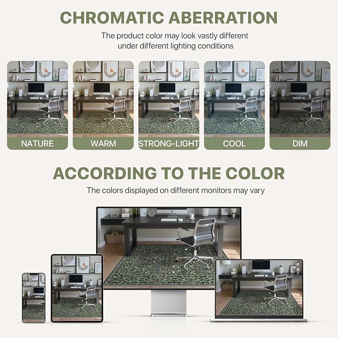 36"x60" Office Chair Mat for Hardwood Tile Floor, Under Desk Carpet Protector - Image 6