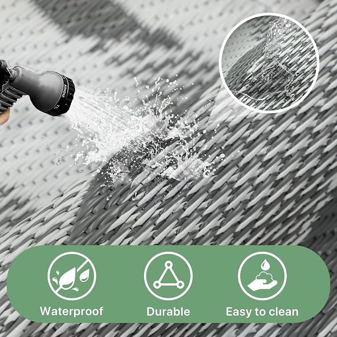 GENIMO Waterproof Outdoor Rug 6' x 9' - Image 5