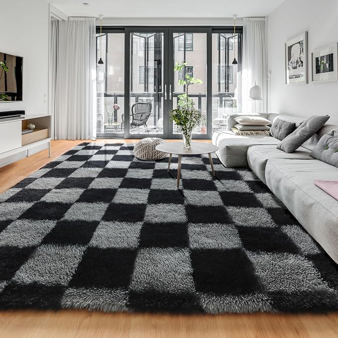 KICMOR Rugs for Living Room 7x9 Area Rug, Indoor Soft Plush Big Rug for Kids by KICMOR