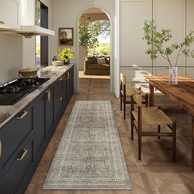 Washable Runners for Hallways Kitchen Rug: 2'6"x8' Runner Rugs Stain Resistant - Image 2