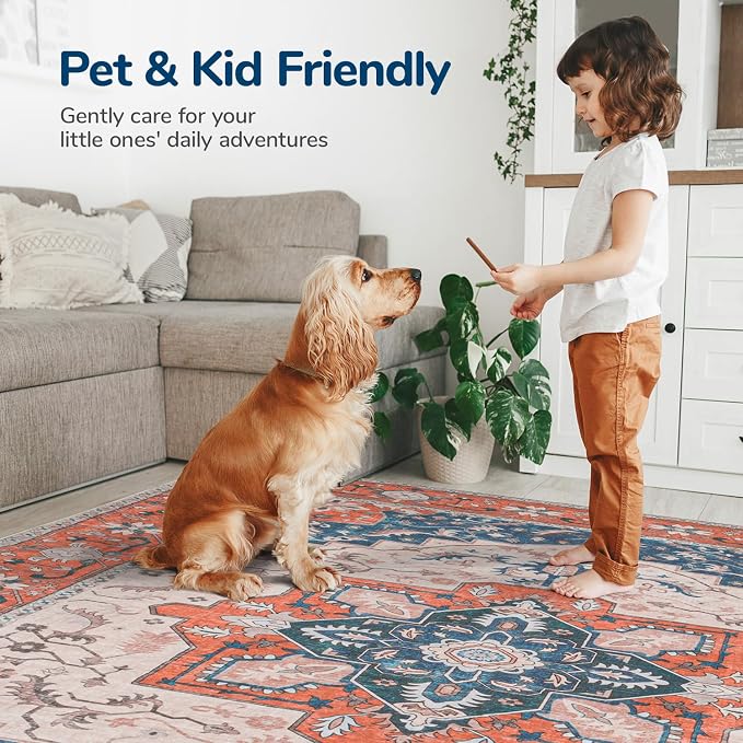 Lessymo 5x7 Area Rugs for Living Room- Machine Washable Area Rugs, Super Soft - Image 7