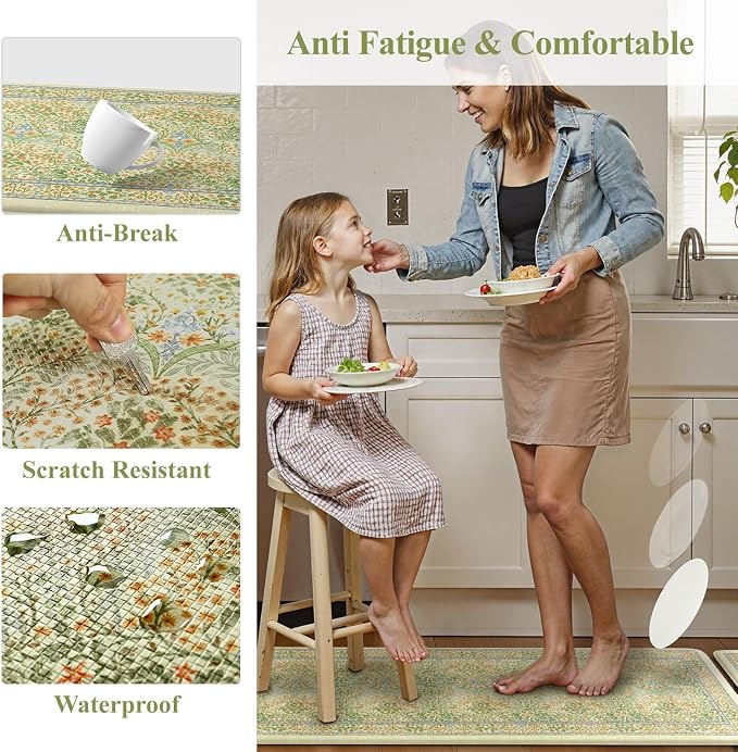 Collive Anti Fatigue Mats for Kitchen Floor, Waterproof Non Skid Kitchen Rugs - Image 6