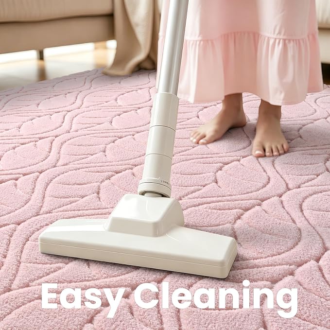 Macgace 3x5 Pink Area Rug, Washable Shag Carpet, Kids Room Nursery Rugs - Image 8