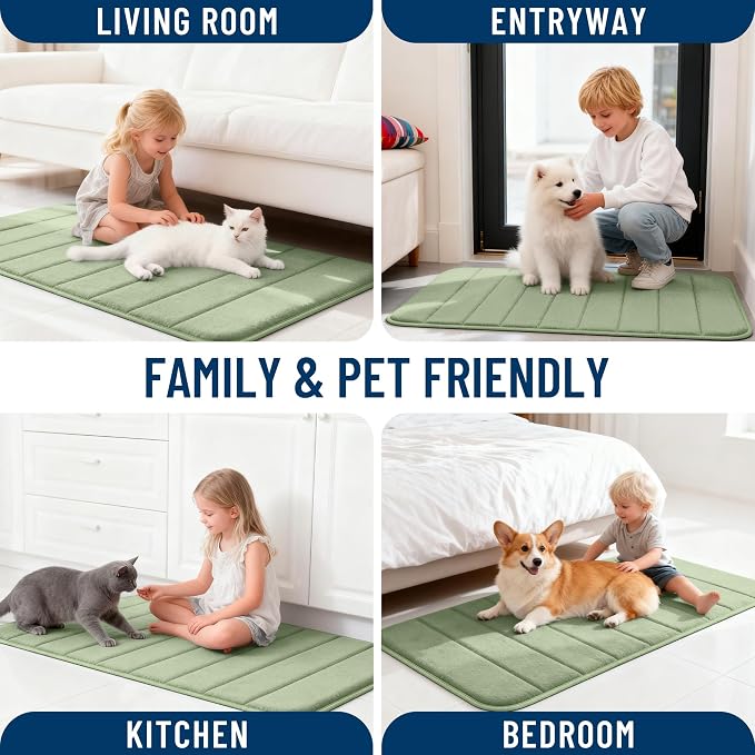 OLANLY Memory Foam Bath Mat 32x20, Super Soft Absorbent Bathroom Rugs, Quick Dry - Image 9