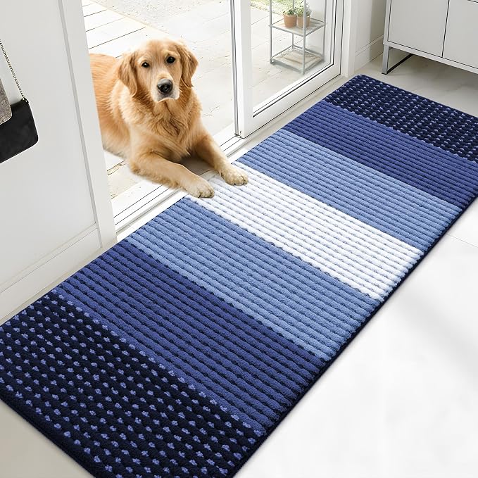 Kitinjoy Indoor Outdoor Door Mat, 71x24 Non-Slip Absorbent Dirt Trapper by Kitinjoy