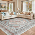 Vintage Area Rugs 9x12 Living Room, Large Washable Rug, Boho Carpet, Non Slip & by Carpelux