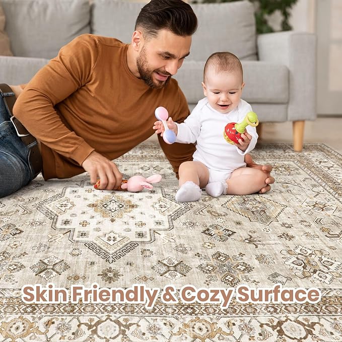 Vintage Living Room Area Rug 5x7 - Image 4