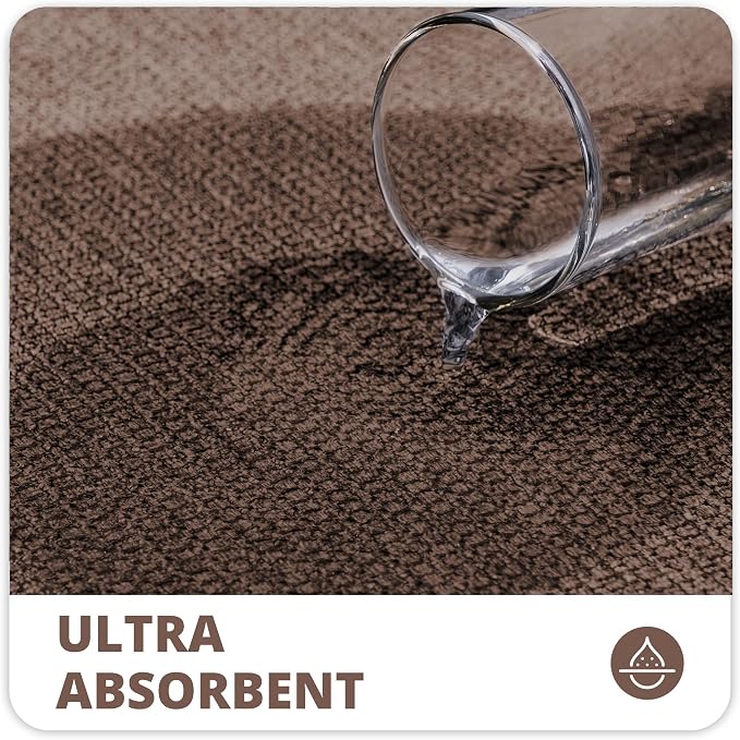 Bosap Bathroom Rugs Set 2 Pieces, Thin Bathroom Mats, Toilet Rugs, Quick Dry - Image 3