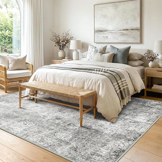 RELEANY Washable Area Rugs 10'x14 Non-Slip Modern Abstract Soft - Image 2