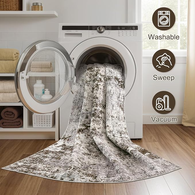 DMOYEST 10x14 Area Rug for Living Room, Washable & Non Slip Large Indoor Carpet - Image 7