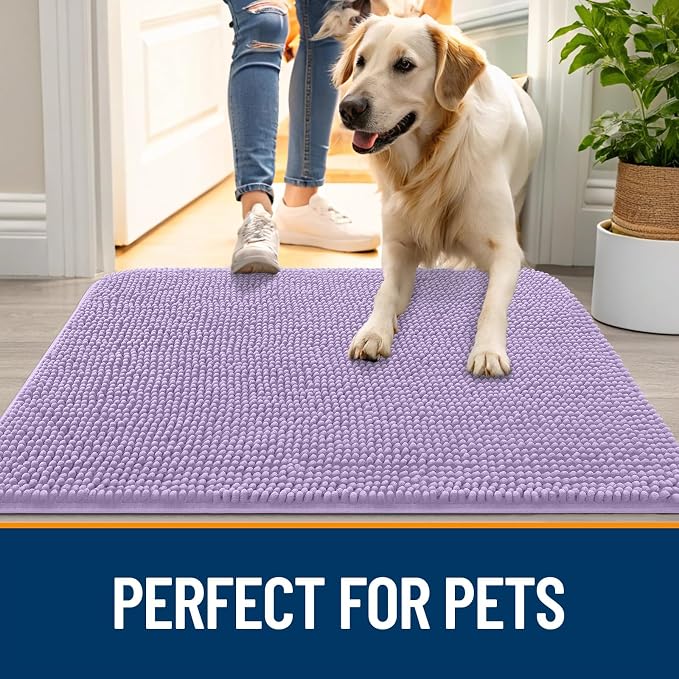 OLANLY Dog Door Mat for Muddy Paws 24x16, Absorbs Moisture and Dirt, Absorbent - Image 6