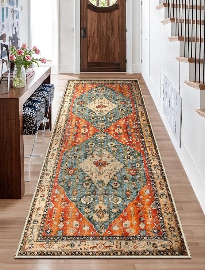 SERISSA Washable Boho Runner Rug by SERISSAHomeDecorCollection
