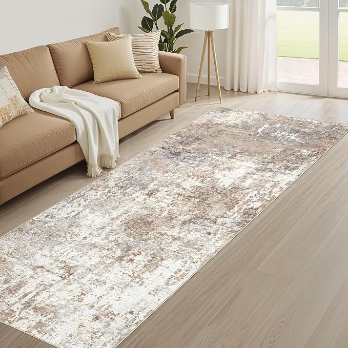 Runner Rug Kitchen Washable Rugs: 3x8 Non-Slip Abstract Soft Modern Stain - Image 8
