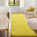ONASAR Yellow Runner Rugs for Bedroom Living Room, Fluffy 2x6 Bedside Hallway by ONASAR