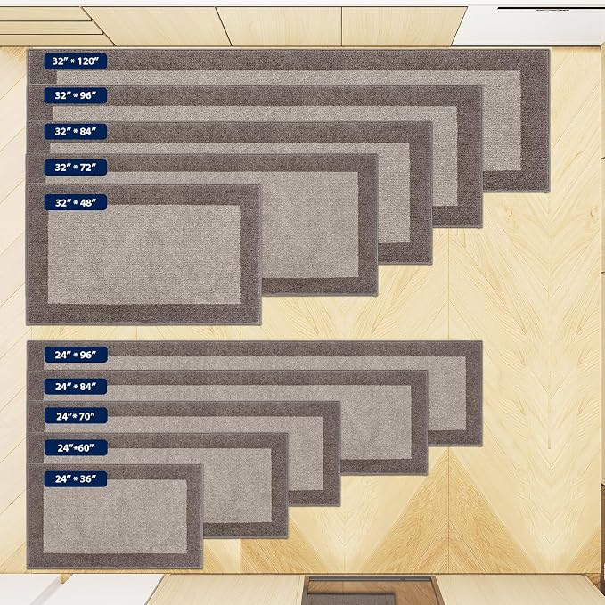 Machine Washable Runner Rug 32" x 96", Non Slip Kitchen Mat - Image 4