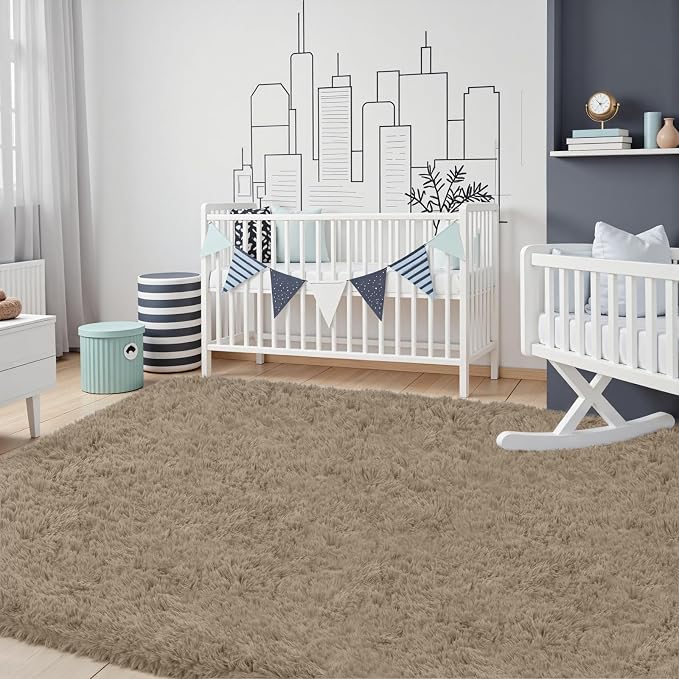 8x10 Area Rug for Living Room, Ultra Soft Fluffy Shag Rugs for Bedroom - Image 3