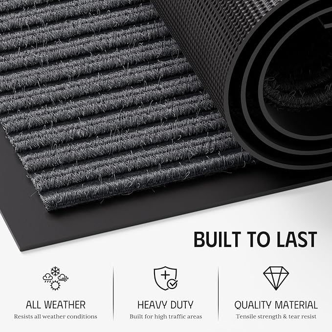 Large Commercial Door Mat, Low Profile Easy Clean Welcome Mat Indoor Outdoor - Image 3