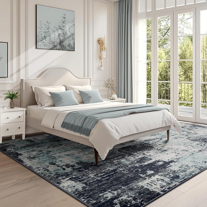RELEANY Washable Area Rugs 6'x8' Non-Slip Modern Abstract Soft - Image 3