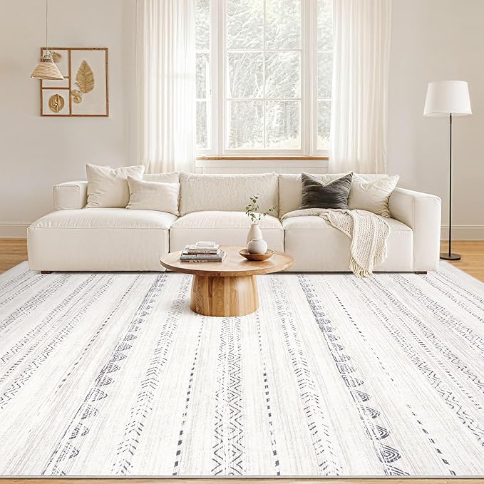 Area Rug Living Room Rugs: 12x18 Large Soft Machine Washable Boho Moroccan - Image 4