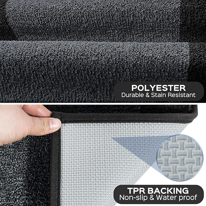 Indoor Door Mat 20" x 32", Washable Kitchen Rug, Non Slip Entryway Rug - Image 3