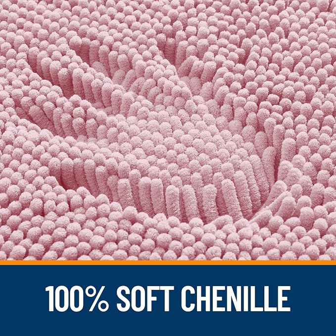 OLANLY Small Bathroom Rugs 24x16, Extra Soft Absorbent Chenille Bath Rugs - Image 3