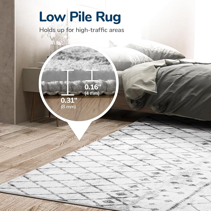 Lessymo Washable Area Rugs 6x9 for Bedroom Living Room Kitchen, Ultra-Soft Faux - Image 5
