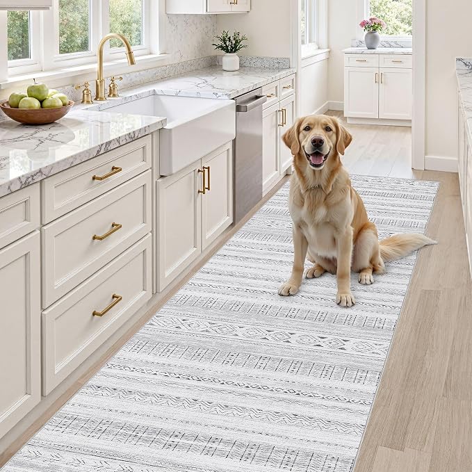 cotiled Hallway 2.6x10 Runner Rugs: Washable Boho Rugs - Image 4