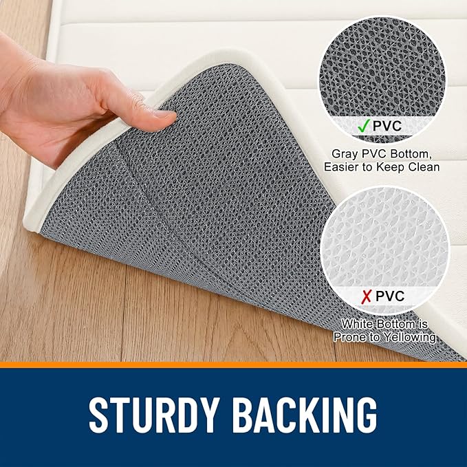 OLANLY Memory Foam Long Bathroom Rugs Runner 47x20, Super Soft Absorbent Bath - Image 7