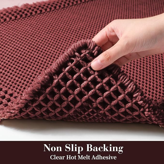 RESARE Waffle Bathroom Runner Rugs, Super Absorbent Bath Mat Non Slip Washable - Image 4