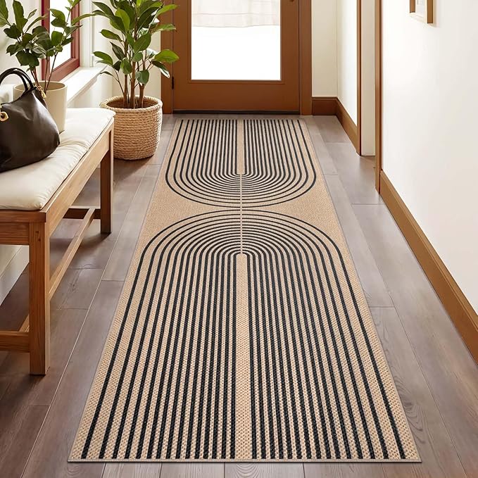 Tangsoo Rainbow Easy Jute Rug 2x6 Washable Runner Rug by Tangsoo