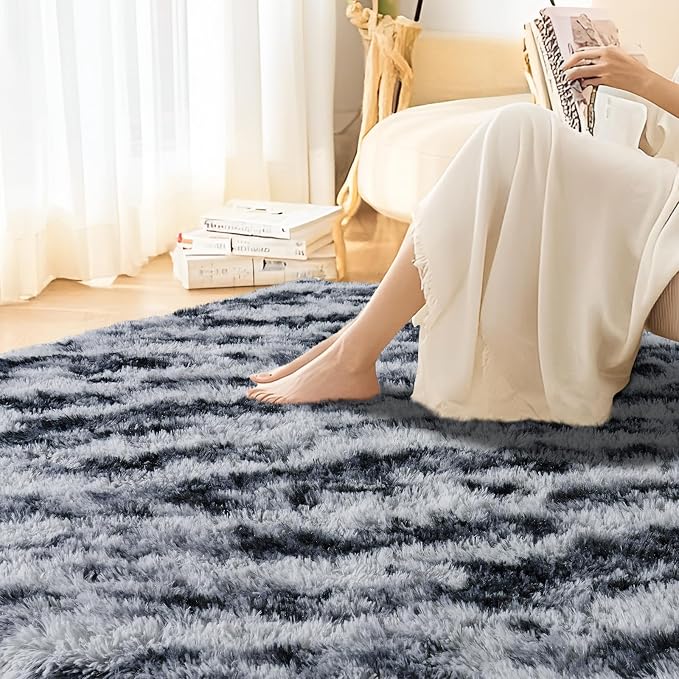 Area Rugs for Living Room 6x9, Ultra Soft Fluffy Rug for Bedroom, Modern Shaggy - Image 6