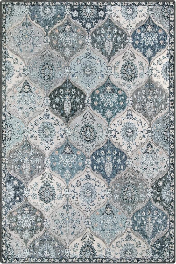 Lahome Moroccan Trellis Front Door Mat Indoor Entrance, 2x3 Rugs - Image 3
