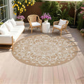 Pauwer Waterproof Outdoor Rug 8ft, Reversible Plastic Straw Patio Camping Rug by Pauwer