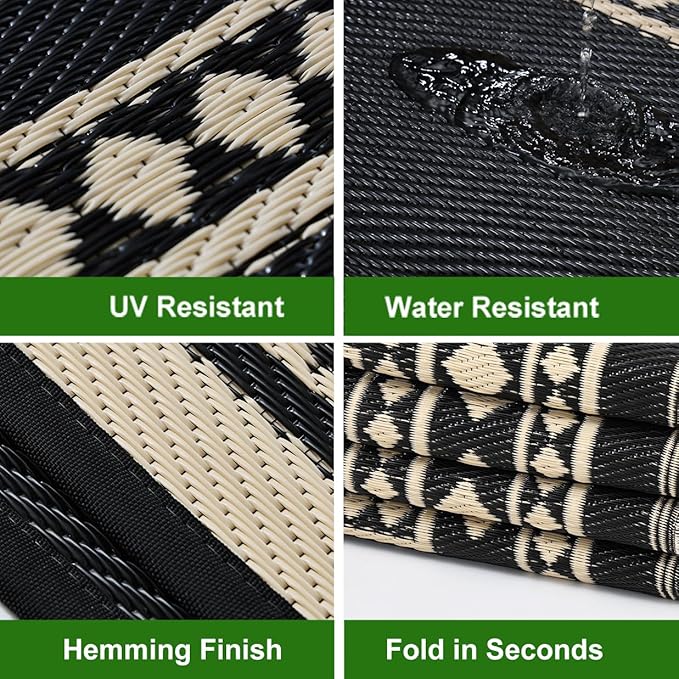RURALITY Outdoor Rug 9x12 Waterproof - Image 4