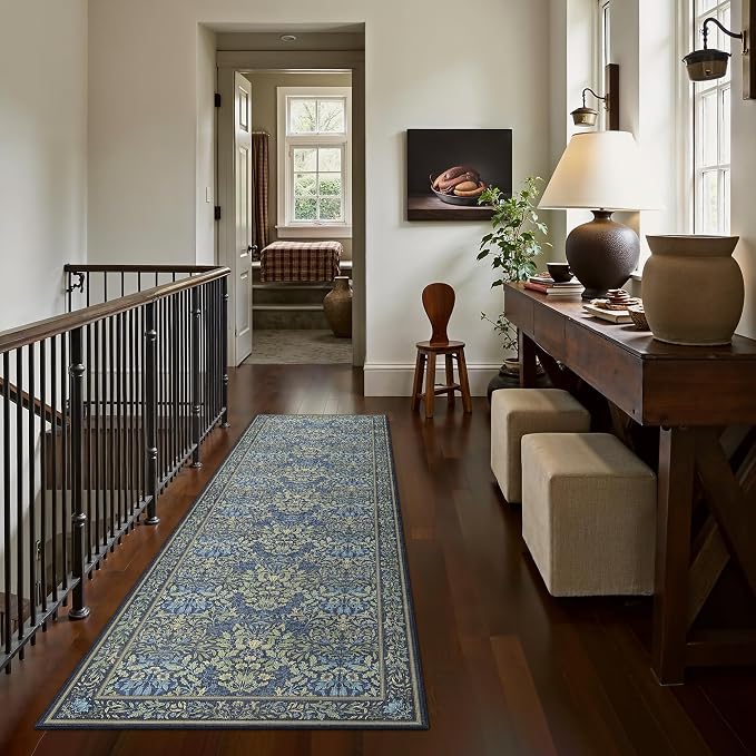 GENIMO Washable Floral Runner Rug 2x6, Non-Slip Long Hallway Carpet - Image 5