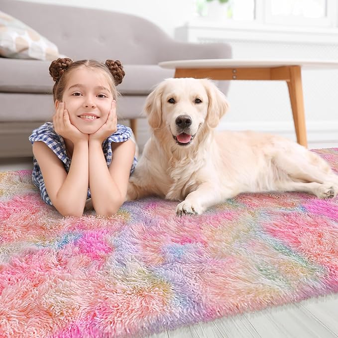 2x10 Feet Tie-Dye Rainbow Unicorn Rug - Image 8