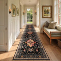 RELEANY Area Rugs Runner 3'x12' Washable Non-Slip, Floral Vintage Distress by RELEANY