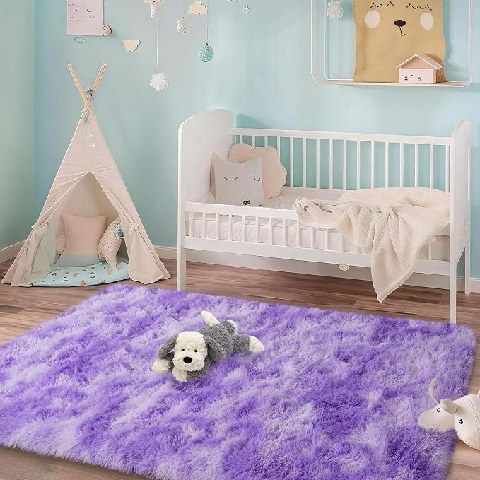 Mugorn 3x5 Rugs for Bedroom, Fluffy Area Rugs for Living Room, Soft Shag Kids - Image 2
