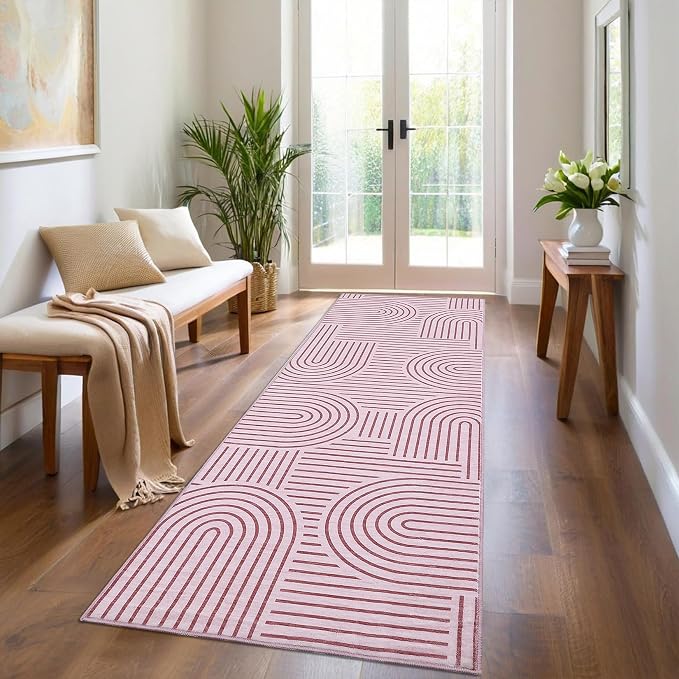 ROYHOME Modern Rug 2x6 Runners for Hallways, Abstract Kitchen Runner Rugs Non by ROYHOME