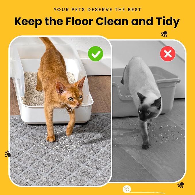 Conlun Cat Litter Mat Litter Trapping Mat, Less Waste Cat Litter Box Mat - Image 4