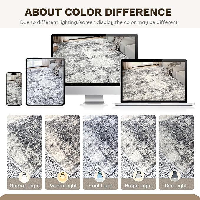 DMOYEST 9x12 Area Rug for Living Room, Washable & Non Slip Large Indoor Carpet - Image 5