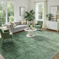 DCX Abstract Area Rug 8x10, Washable Green Modern Rug by DCXWashableRug